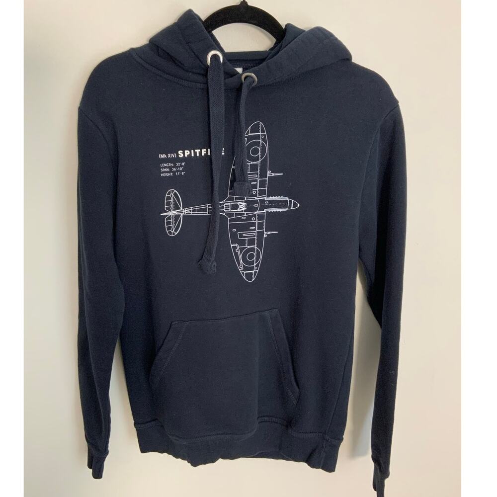 Imperial War Museums Spitfire Blueprint‎ Hoodie size small